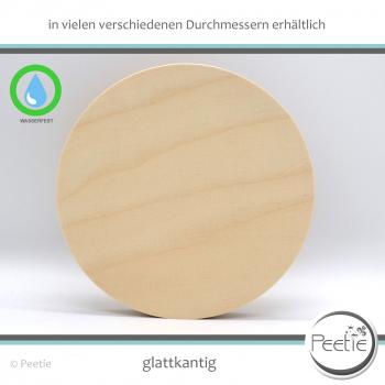 Preview: 1x Holzscheibe Birke Multiplex 15 mm naturbelassen, unbehandelt glattkantig