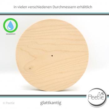 Preview: 1x Holzscheibe Birke Multiplex 15 mm naturbelassen, unbehandelt glattkantig