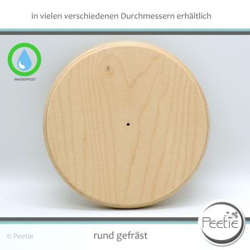 Preview: 1x Holzscheibe Birke Multiplex 18 mm naturbelassen, unbehandelt rund gefräst