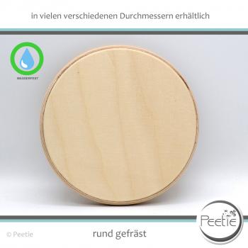 Preview: 1x Holzscheibe Birke Multiplex 18 mm naturbelassen, unbehandelt rund gefräst