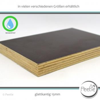 Preview: 1x Holzzuschnitt Birke Siebdruck 15 mm Holzplatte Tischplatte - glatte Kante