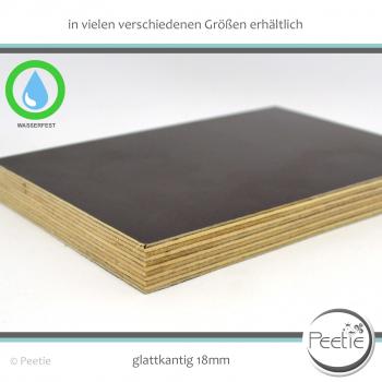 Preview: 1x Holzzuschnitt Birke Siebdruck 18 mm Holzplatte Tischplatte - glatte Kante
