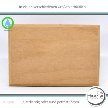 Preview: 1x Holzzuschnitt Buche Multiplex 18 mm naturbelassen, unbehandelt Holzplatte Tischplatte - rund gefräst
