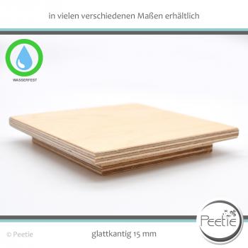 1x Holzdeckel Birke Multiplex 15 mm naturbelassen, unbehandelt - individuelles Wunschmaß - Holz-Deckel