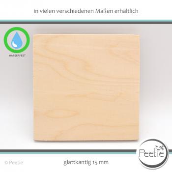 1x Holzdeckel Birke Multiplex 15 mm naturbelassen, unbehandelt - individuelles Wunschmaß - Holz-Deckel