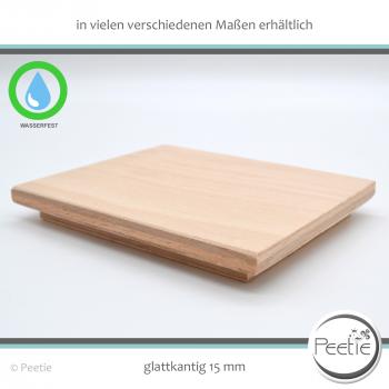 1x Holzdeckel Buche Multiplex 15 mm naturbelassen, unbehandelt - individuelles Wunschmaß - Holz-Deckel
