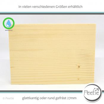 Preview: 1x Holzzuschnitt Fichte 3-Schichtplatten aus Fichte 27 mm naturbelassen, unbehandelt Holzplatte Tischplatte - glatte Kante