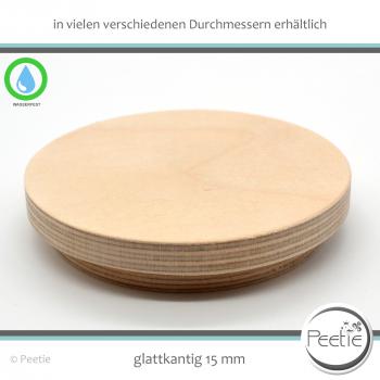 1x Holzdeckel Birke Multiplex 15 mm naturbelassen, unbehandelt - individuelles Wunschmaß - Holz-Deckel