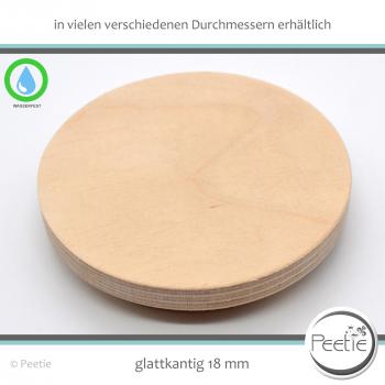 Preview: 1x Holzdeckel Birke Multiplex 18 mm naturbelassen, unbehandelt - individuelles Wunschmaß - Holz-Deckel
