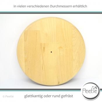 1x Holzscheibe Birke Leimholz 18 mm naturbelassen, unbehandelt rund gefräst