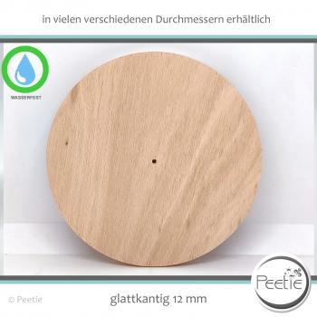 Preview: 1x Holzscheibe Lauan Meranti Rotholz 12 mm naturbelassen, unbehandelt glatt