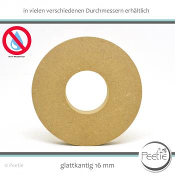 Preview: 1x Holzring Holz-Ring MDF 16 mm naturbelassen, unbehandelt glattkantig