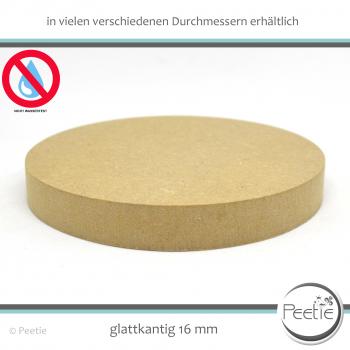 1x Holzscheibe MDF 16 mm naturbelassen, unbehandelt glattkantig
