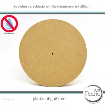 Preview: 1x Holzscheibe MDF 16 mm naturbelassen, unbehandelt glattkantig