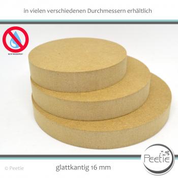 Preview: 1x Holzscheibe MDF 16 mm naturbelassen, unbehandelt glattkantig