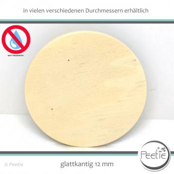 Preview: 1x Holzdeckel rund Pappel Sperrholz 12 mm naturbelassen - individuelles Wunschmaß - Holz-Deckel