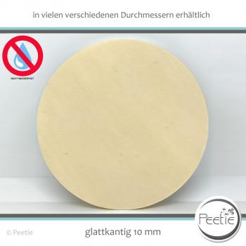 Preview: 1x Holzscheibe Pappel Sperrholz 10 mm naturbelassen, unbehandelt glattkantig