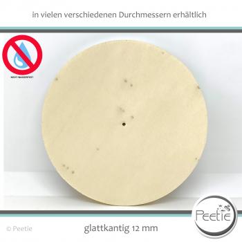 Preview: 1x Holzscheibe Pappel Sperrholz 12 mm naturbelassen, unbehandelt glattkantig