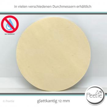 Preview: 1x Holzscheibe Pappel Sperrholz 12 mm naturbelassen, unbehandelt glattkantig