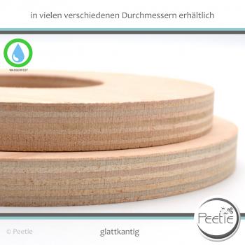 Preview: 1x Holzring Holz-Ring Lauan Meranti Rotholz Sperrholz 12 mm naturbelassen, unbehandelt glattkantig