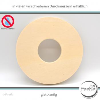 Preview: 1x Holzring Holz-Ring Pappel Sperrholz 10 mm naturbelassen, unbehandelt glattkantig