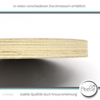 1x Holzscheibe Birke Siebdruck 18 mm