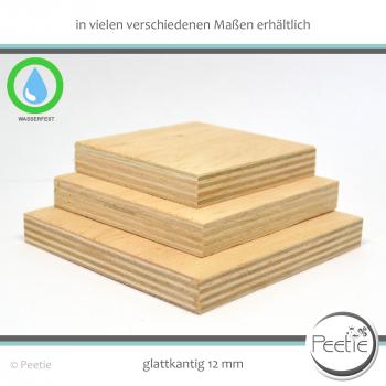 Preview: 1x Holzzuschnitt Lauan Meranti Rotholz 12 mm naturbelassen, unbehandelt Holzplatte Tischplatte - glatte Kante