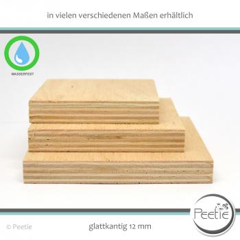 Preview: 1x Holzzuschnitt Lauan Meranti Rotholz 12 mm naturbelassen, unbehandelt Holzplatte Tischplatte - glatte Kante