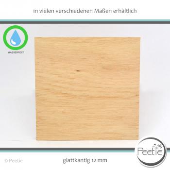 Preview: 1x Holzzuschnitt Lauan Meranti Rotholz 12 mm naturbelassen, unbehandelt Holzplatte Tischplatte - glatte Kante