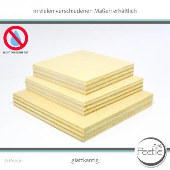 Preview: 1x Holzzuschnitt Pappel Sperrholz 10mm naturbelassen, unbehandelt Holzplatte Tischplatte - glatte Kante
