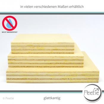 Preview: 1x Holzzuschnitt Pappel Sperrholz 10mm naturbelassen, unbehandelt Holzplatte Tischplatte - glatte Kante