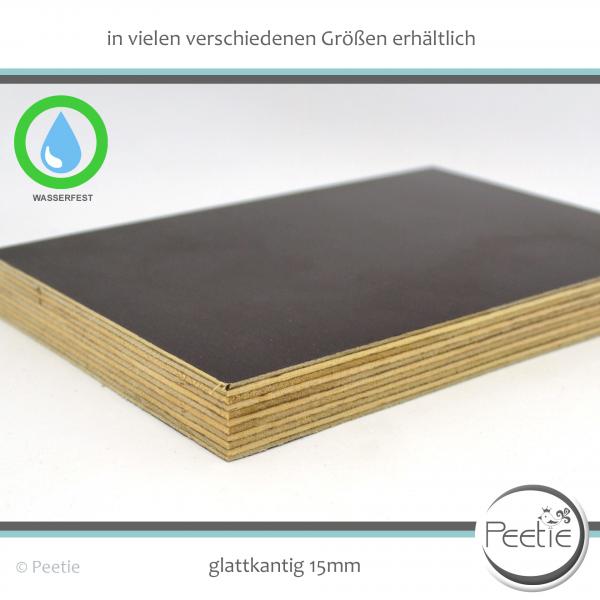 1x Holzzuschnitt Birke Siebdruck 15 mm Holzplatte Tischplatte - glatte Kante