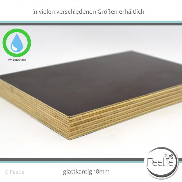 1x Holzzuschnitt Birke Siebdruck 18 mm Holzplatte Tischplatte - glatte Kante