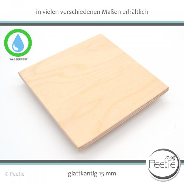 1x Holzdeckel Birke Multiplex 15 mm naturbelassen, unbehandelt - individuelles Wunschmaß - Holz-Deckel
