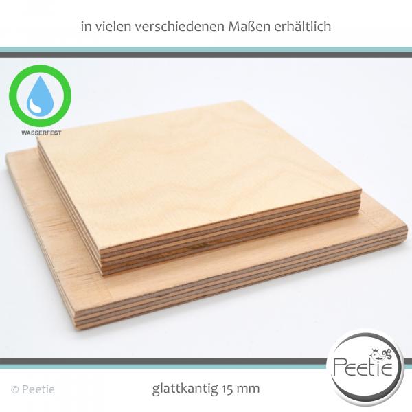 1x Holzdeckel Birke Multiplex 15 mm naturbelassen, unbehandelt - individuelles Wunschmaß - Holz-Deckel