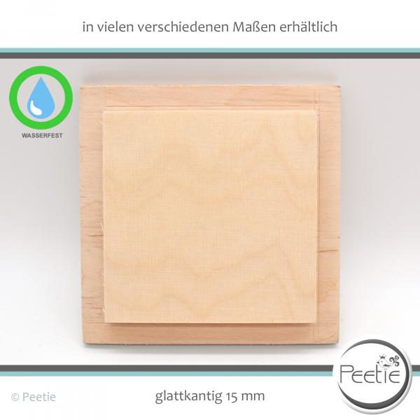 1x Holzdeckel Birke Multiplex 15 mm naturbelassen, unbehandelt - individuelles Wunschmaß - Holz-Deckel