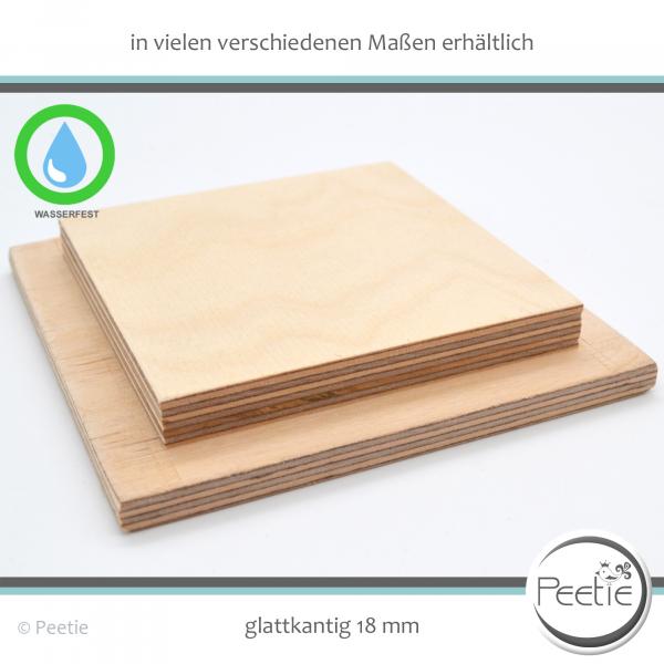 1x Holzdeckel Birke Multiplex 18 mm naturbelassen, unbehandelt - individuelles Wunschmaß - Holz-Deckel