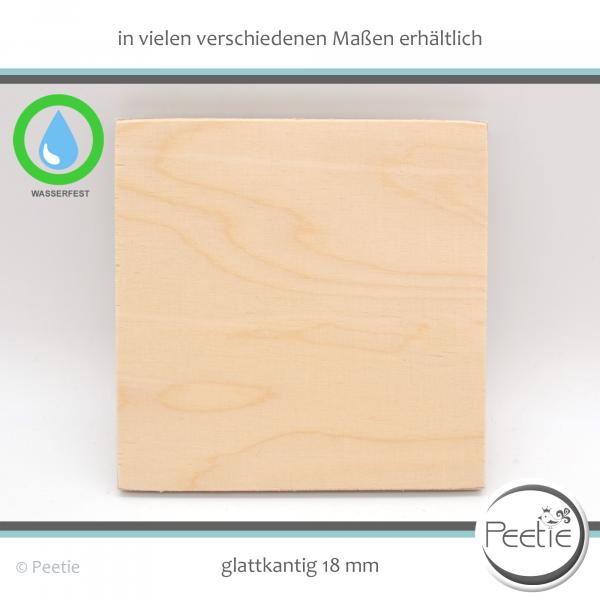 1x Holzdeckel Birke Multiplex 18 mm naturbelassen, unbehandelt - individuelles Wunschmaß - Holz-Deckel