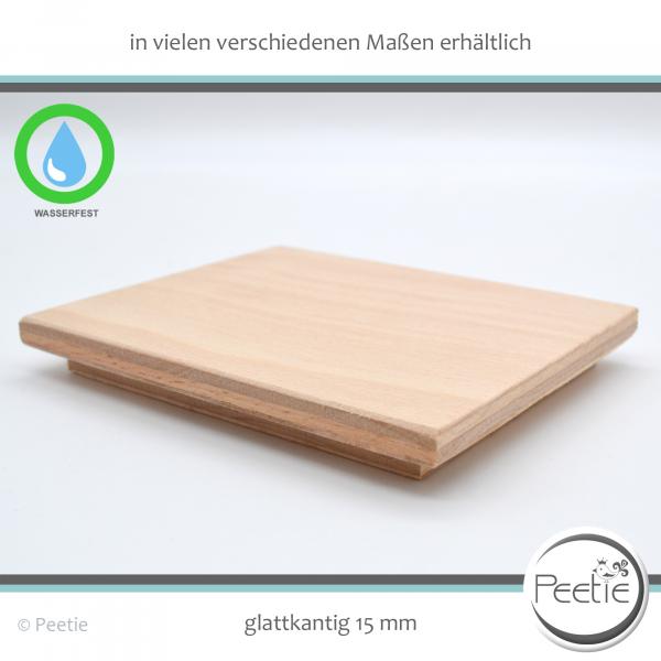 1x Holzdeckel Buche Multiplex 15 mm naturbelassen, unbehandelt - individuelles Wunschmaß - Holz-Deckel
