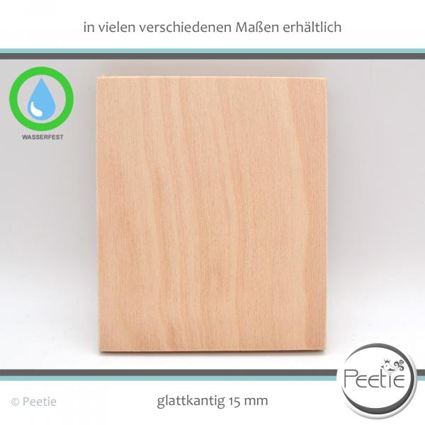 1x Holzdeckel Buche Multiplex 15 mm naturbelassen, unbehandelt - individuelles Wunschmaß - Holz-Deckel