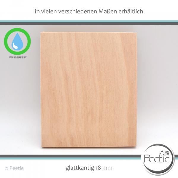 1x Holzdeckel Buche Multiplex 18 mm naturbelassen, unbehandelt - individuelles Wunschmaß - Holz-Deckel