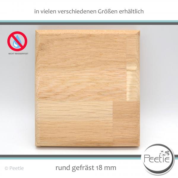 1x Holzzuschnitt Eiche Leimholz 18 mm naturbelassen, unbehandelt Holzplatte Tischplatte - rund gefräst
