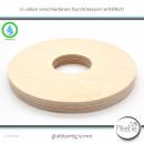 1x Holzring Holz-Ring Birke Multiplex 12 mm naturbelassen, glattkantig